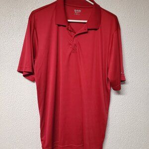 Mens Red Short Sleeve Golf Shirt By BAW - Xtream Tec - Size Large